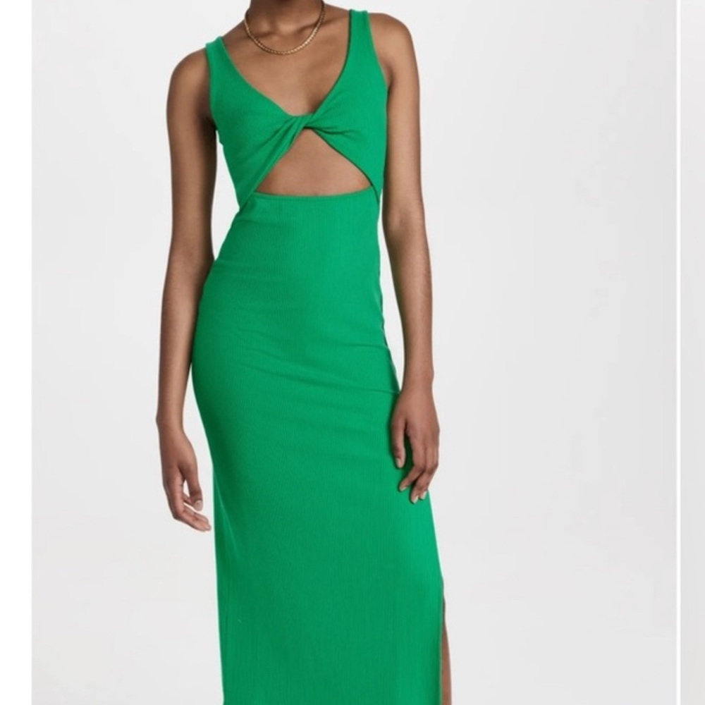 Olivaceous Green Bodycon Cocktail Dress